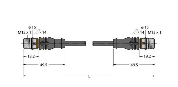 Aktuator- u. Sensorleitung RSC4.4T0.5RSC4.4TTEY
