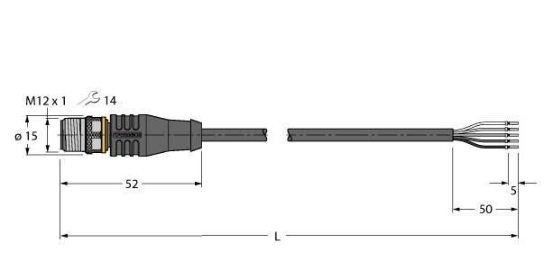 Aktuator- u. Sensorleitung RSS5.501T-10/TXL