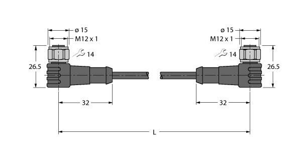 Aktuator- u. Sensorleitung WKCV4.4T50 #6626273