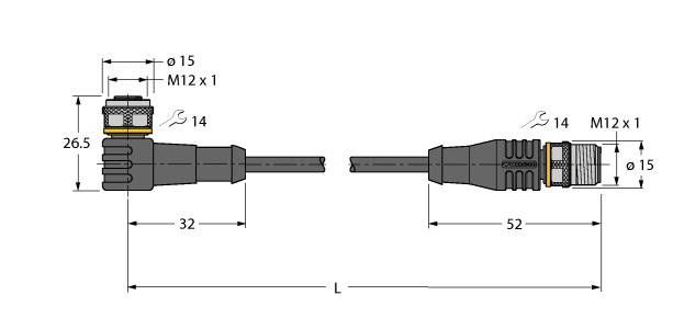 Aktuator- u. Sensorleitung WKS4.4T-P7X#6631066