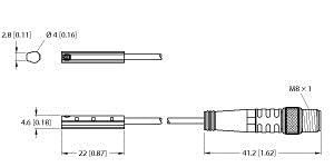 Magnetfeldsensor BIMUNCAN6X0.3PSG3M Magnetfeldsensor BIMUNCAN6X0.3PSG3M