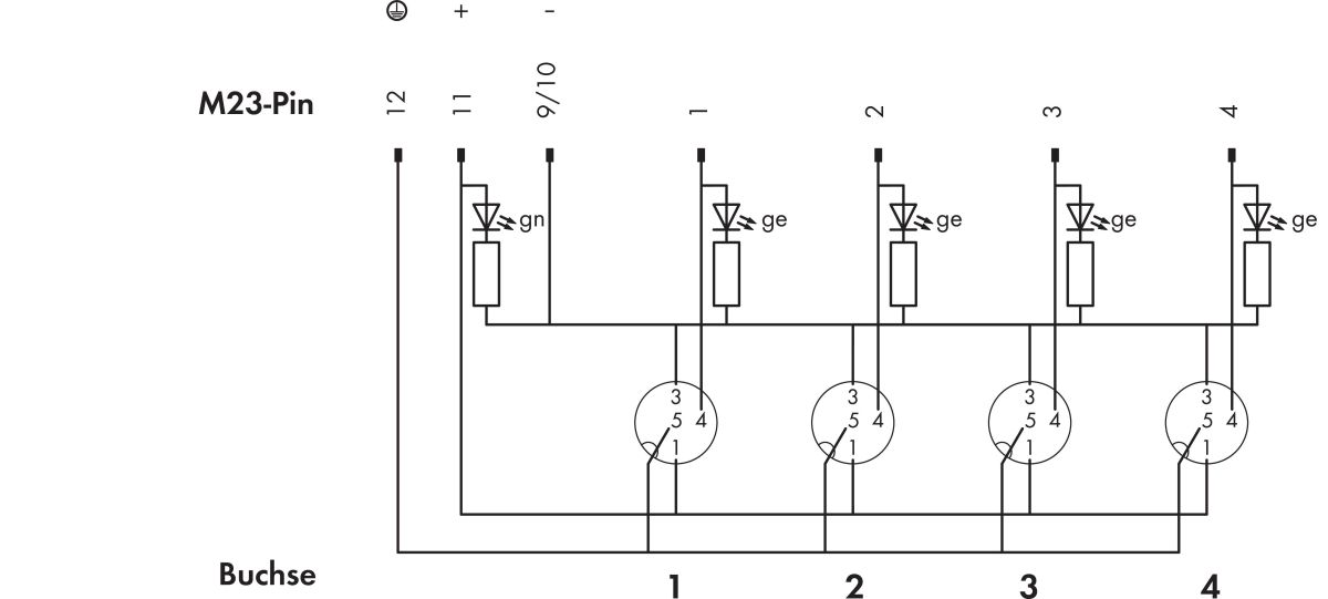 M12-Sensor-/-Aktorbox 757-144 M12-Sensor-/-Aktorbox 757-144