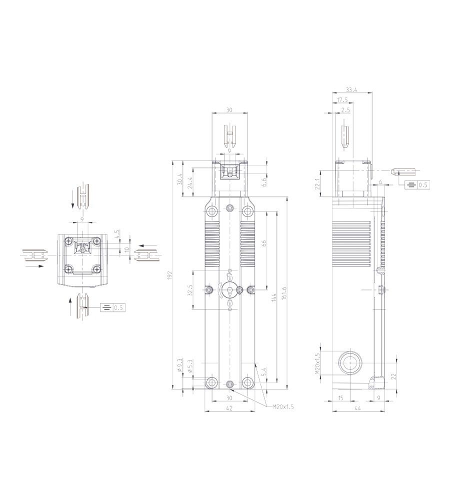 Sicherheits-Zuhaltung SLC-F-024-20/20-R4 Sicherheits-Zuhaltung SLC-F-024-20/20-R4