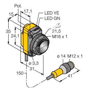 Opto Sensor QS18VP6LPQPMA