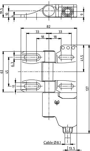 Sicherer Scharnierschalter SHS3-U15Z-KA5-R-IPX Sicherer Scharnierschalter SHS3-U15Z-KA5-R-IPX