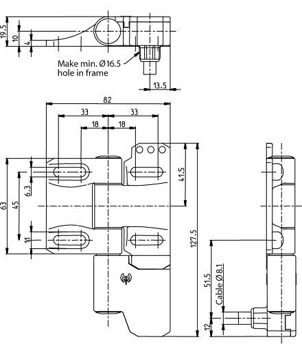 Sicherer Scharnierschalter SHS3Z-U15Z-KR5-R Sicherer Scharnierschalter SHS3Z-U15Z-KR5-R