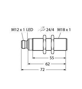 Ultraschallsensor RU50U-S18-LI8X-H1141