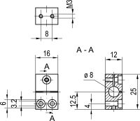 Faserhalterung MB 8mm