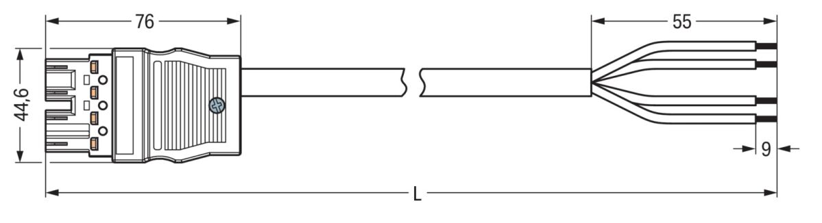 Anschlussleitung konfekti. 771-5002/2023-801
