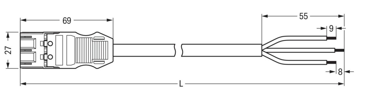 konfekt. Anschlussleitung 771-9393/217-401