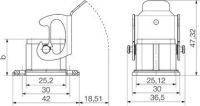 Steckverbinder-Gehäuse HDC 04A ALU