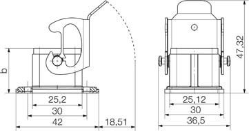 Steckverbinder-Gehäuse HDC 04A ALU