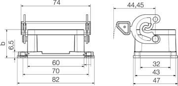 Steckverbinder-Gehäuse HDC 06B ADLU