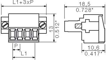 LP Verbinder Raster 3.5 BL 3.5/16F SN OR