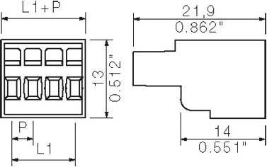 LP Verbinder Raster 3.5 BLZF 3.5/16 SN SW