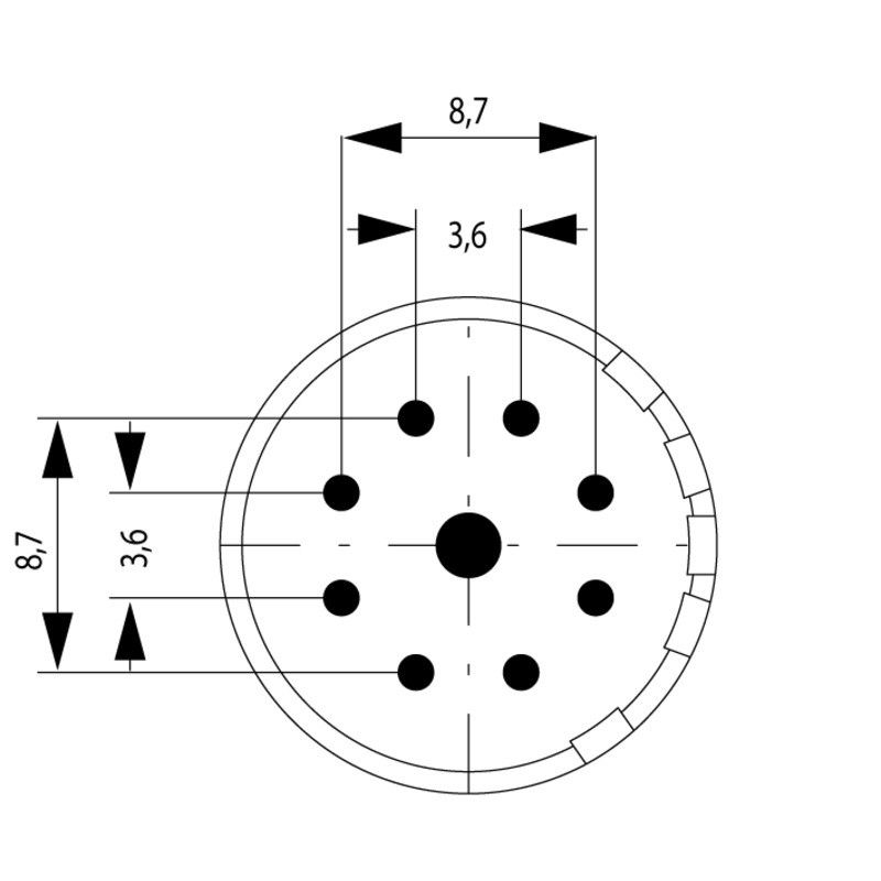 Kontakt SAI-M23-SE-9-10MM-G Kontakt SAI-M23-SE-9-10MM-G