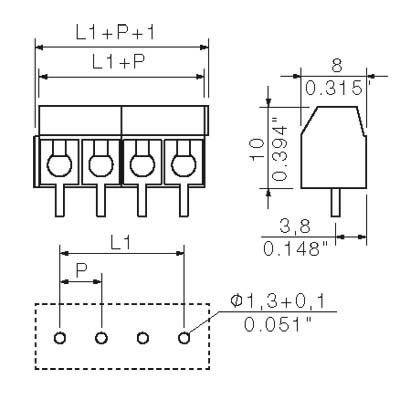 Leiterplattenklemme PM 5.08/2/90 3.5 SW