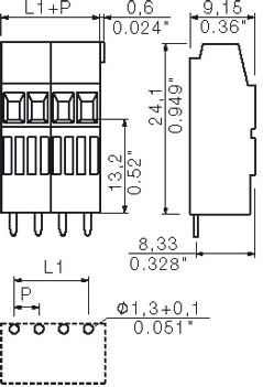LP Klemme Raster 3.5 LM1N 3.5/2 3.2 OR