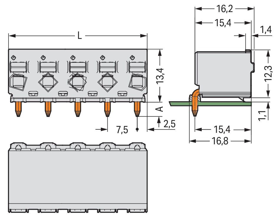 1-Leiter-THR-Federleiste 2092-4373/200-000