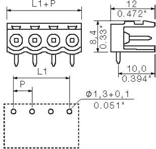 Leiterplattenanschluss SL5.00/4/90 3.2SN OR