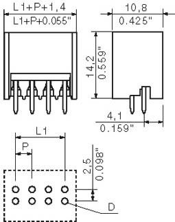 LP Verbinder B2L/S2L S2L-SMT3.5/8/180G SN