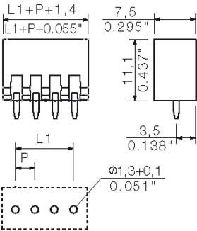 LP Verbinder Raster 3.5 SL3.5/8/180G3.2SN GN