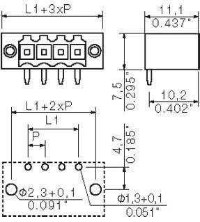 LP Verbinder Raster 3.5 SL3.5/8/90F3.2SN OR