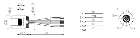 Einbaustecker STECKER 5PM12M20ACOD Einbaustecker STECKER 5PM12M20ACOD
