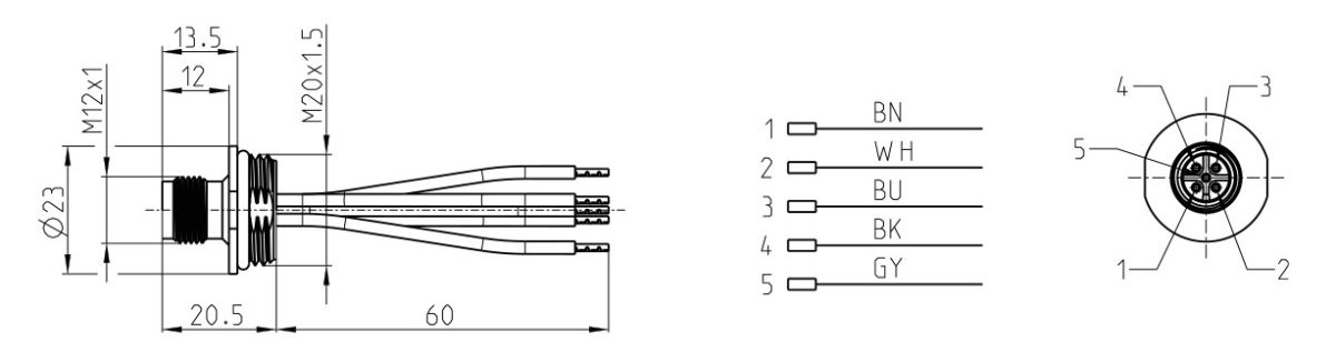 Einbaustecker STECKER 5PM12M20ACOD Einbaustecker STECKER 5PM12M20ACOD