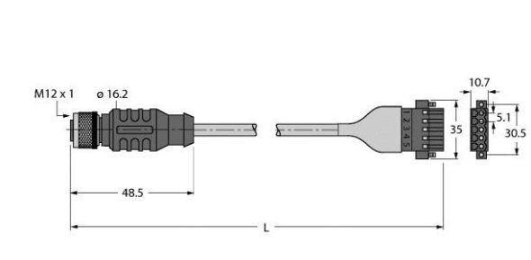 Busleitung für CAN RKC CBC5 572-2M Busleitung für CAN RKC CBC5 572-2M