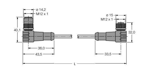 Busleitung f.CAN DeviceNet WSC-WKC5701-15M