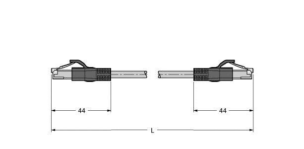 Leitung für Industrial RJ45SRJ45S44160.5M