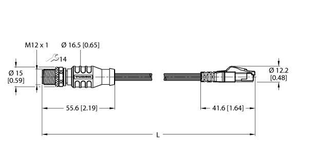 Leitung RSSD-RJ45S-4422-30M