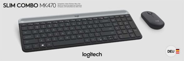 Tastatur/Maus Set LOGITECH MK470 gra Tastatur/Maus Set LOGITECH MK470 gra