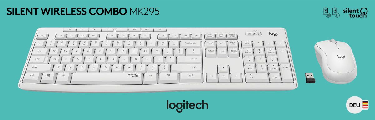 Tastatur/Maus Set LOGITECH MK295 ws