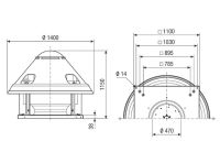 Radial-Dachventilator DRD H 80/6 Ex
