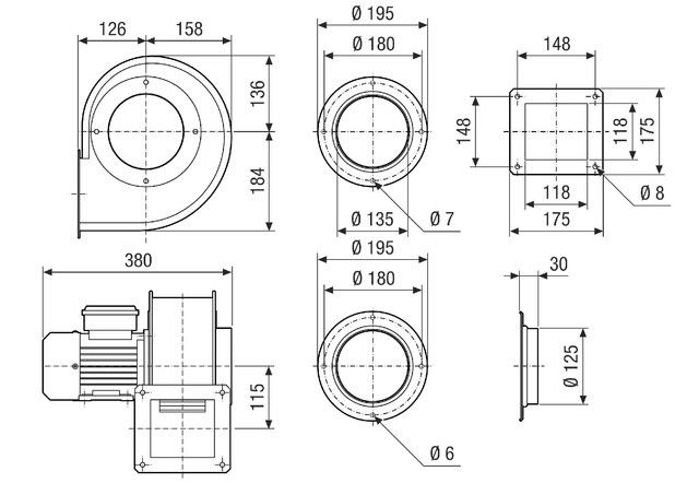 Radialgebläse GRM 14/2 D Ex
