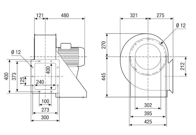 Radialgebläse GRM HD 35/8 Ex