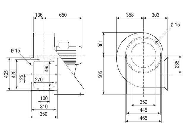 Radialgebläse GRM HD 40/8 Ex