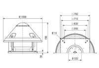 Radial-Dachventilator DRD H 50/4