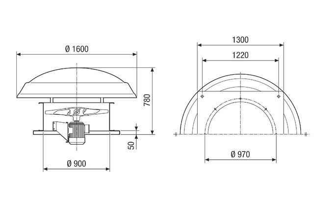 Axial-Dachventilator DAD 90/4