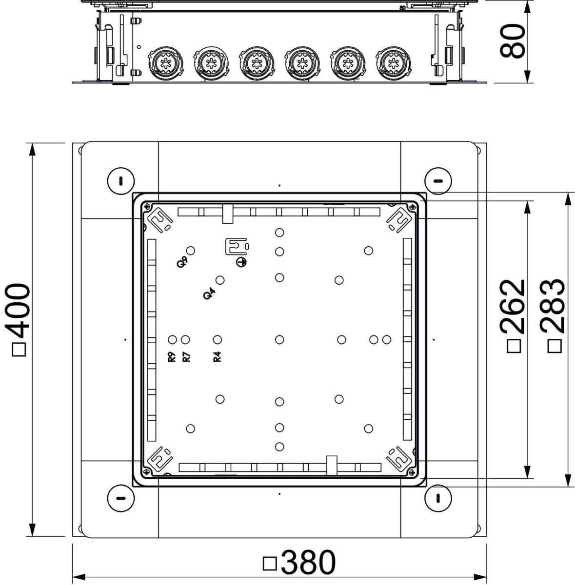 Zug- und Abzweigdose UZD250-4 R