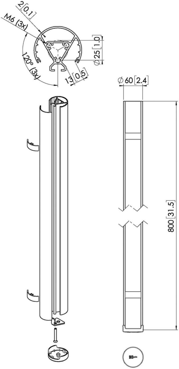 Abhängungsprofil PUC2408 sw