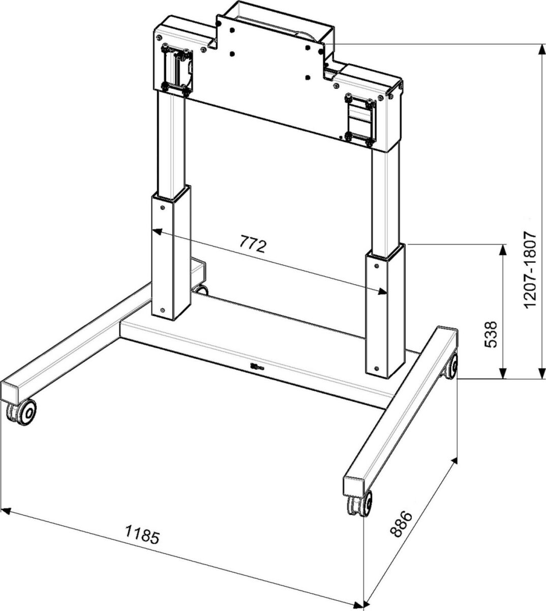 Dispaly-Trolley PFTE7112 sw
