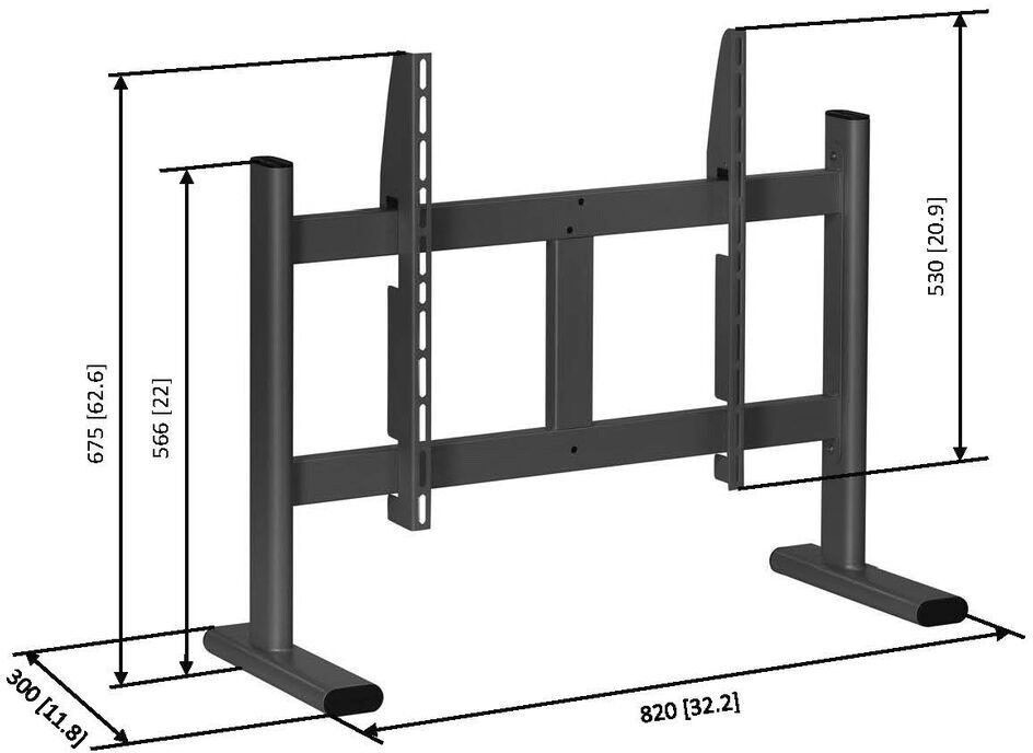 Display-Tischstandfuß PB050 sw