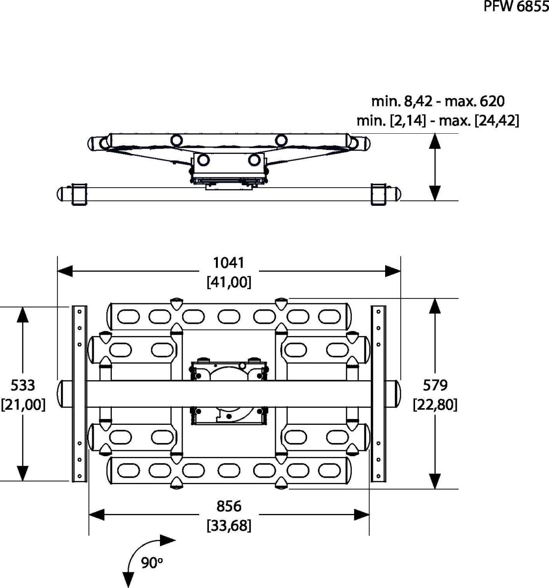 Display Wandhalterung PFW6855 sw