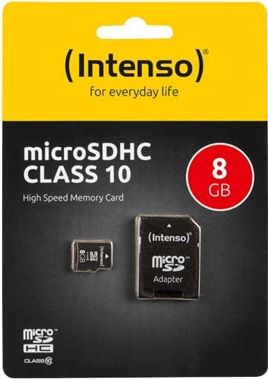 microSDHC Card 8GB INTENSO 3413460 microSDHC Card 8GB INTENSO 3413460