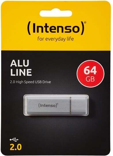 USB 2.0 Stick 64GB Alu INTENSO 3521492 si USB 2.0 Stick 64GB Alu INTENSO 3521492 si