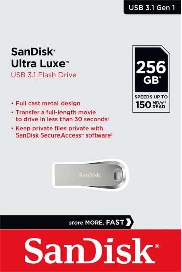 USB 3.1 Stick 256GB SDCZ74-256G-G46 USB 3.1 Stick 256GB SDCZ74-256G-G46