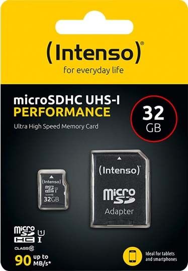 microSDHC Card 32GB INTENSO 3424480 microSDHC Card 32GB INTENSO 3424480